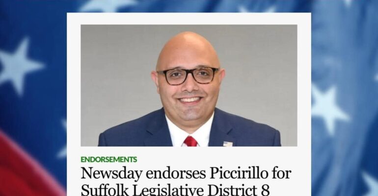 Piccirillo Endorsed by Newsday